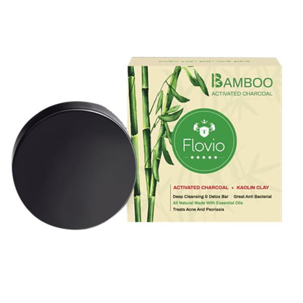 صابون ضد جوش فلوویو مدل Bamboo Activated Charcoal وزن 100 گرم