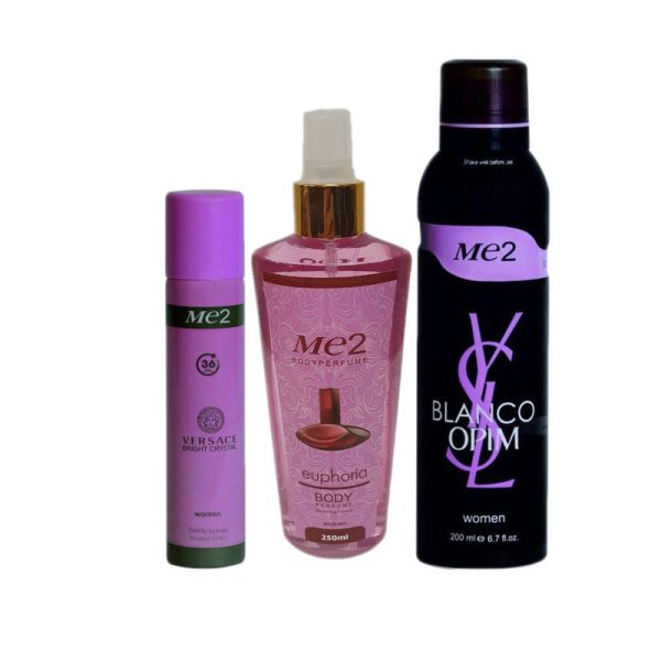 بادی اسپلش و اسپری بدن زنانه می تو مدل 323 مجموعه 3 عددی
