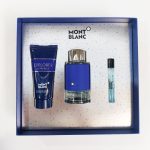 ست ادوپرفیوم مردانه مون بلان مدل Explorer Ultra Blue به همراه عطر جیبی و شامپو بدن