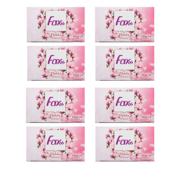 صابون فاکس مدل Flower وزن 125 گرم مجموعه 8 عددی