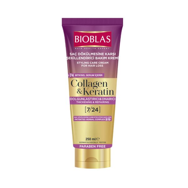 کرم مو بیوبلاس مدل COLLAGEN & KERATIN حجم 250 میلی لیتر