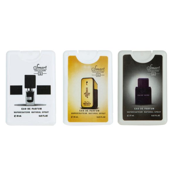 عطر جیبی مردانه اسمارت کالکشن مدل بلک افغان وان میلیون لالیک حجم 20 میلی لیتر بسته 3 عددی
