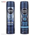 اسپری بدن مردانه نیوآ مدل Fresh Active  Cool Kick حجم 150 میلی لیتر  بسته 2 عددی