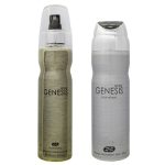 بادی اسپلش مردانه عماد آرا مدل Genesis Homme حجم 250 میلی لیتر به همراه اسپری بدن مردانه عماد آرا مدل Genesis Homme حجم 200 میلی لیتر