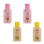 شامپو مو لطیفه مدل Coconut و Peach حجم 280 میلی لیتر مجموعه 4 عددی