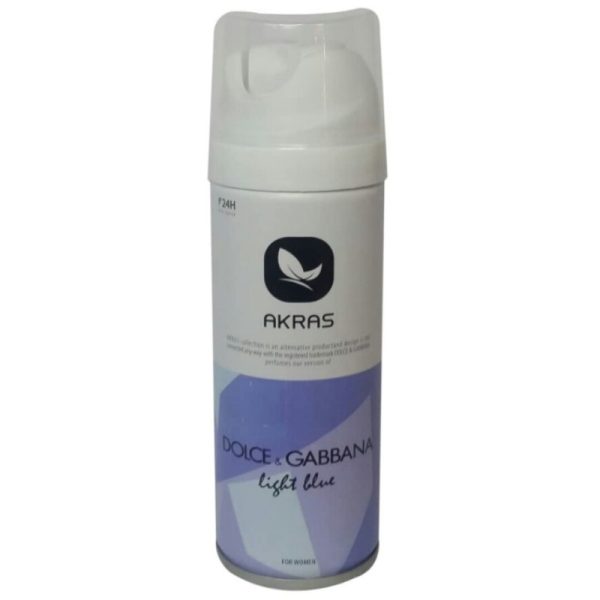 اسپری بدن زنانه آکراس مدل dolce & gabbana حجم 300 میلی لیتر