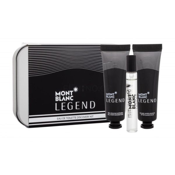 عطر جیبی مون بلان مدل Legend حجم 7.5 میلی لیتر به همراه شامپو بدن و بالم افتر شیو