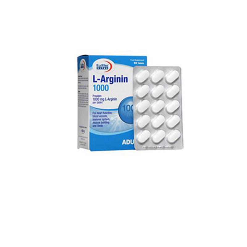 ال آرژینین 1000 یورو ویتال بسته 60 عددی_63872d81c465c.jpeg ال آرژینین 1000 یورو ویتال بسته 60 عددی