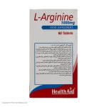 ال آرژنین هلث اید – 1000 میلی گرم بسته 60 عددی