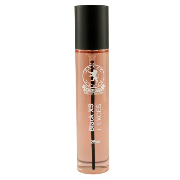 عطر جیبی زنانه مومباسا مدل Black XS L Exces حجم 25 میلی لیتر
