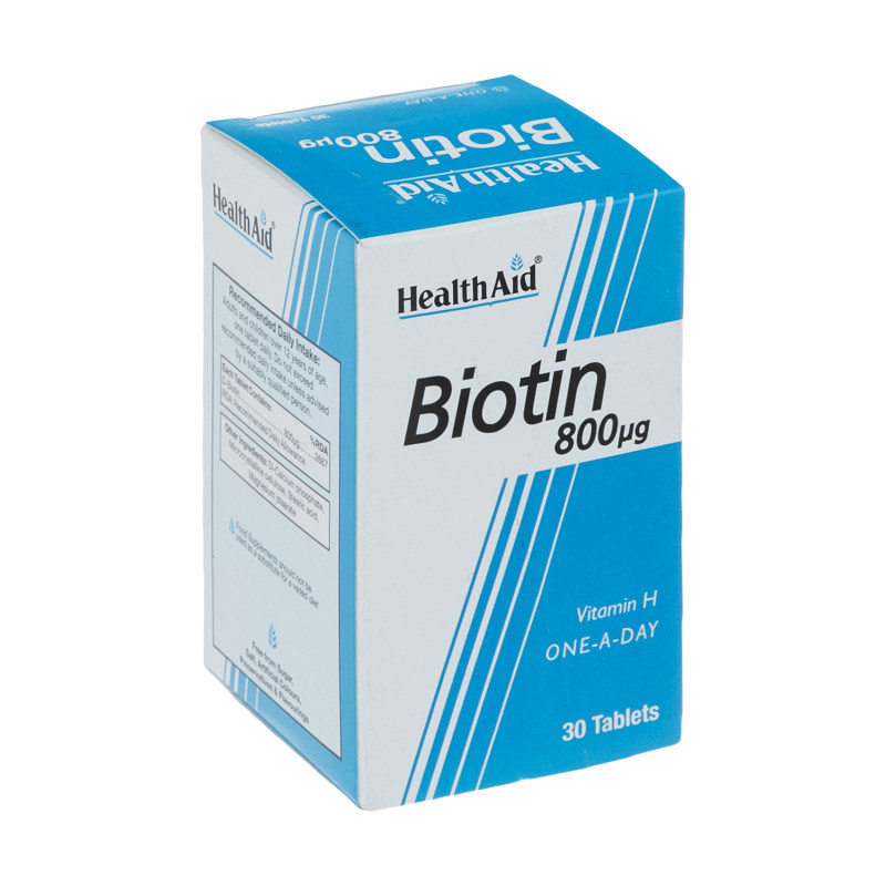 قرص بیوتین 800 میکروگرم هلث اید بسته 30 عددی_63720abc1b30b.jpeg قرص بیوتین 800 میکروگرم هلث اید بسته 30 عددی