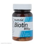 قرص بیوتین 800 میکروگرم هلث اید بسته 30 عددی